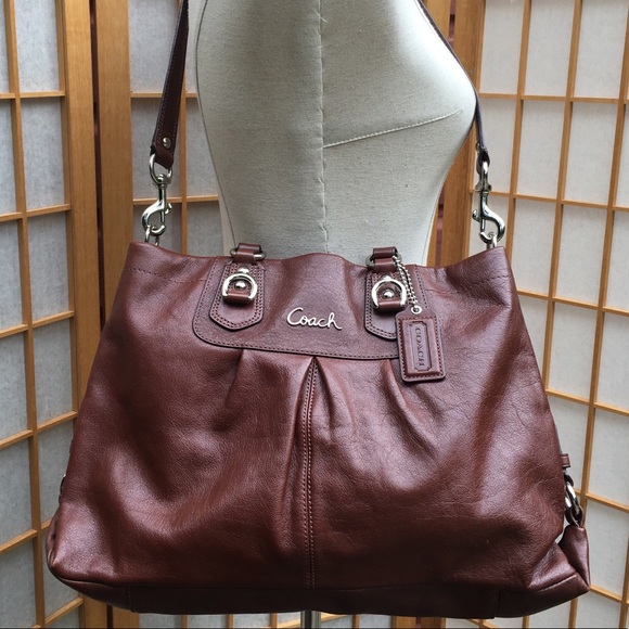 Coach Handbags - Coach Madison Ashley Brown Leather Carry All Purse